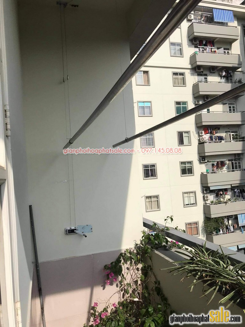 Sửa giàn phơi Cầu giấy: thay bộ tời tại nhà chị Nhu, chung cư ngõ 1 Đông Quan - 06