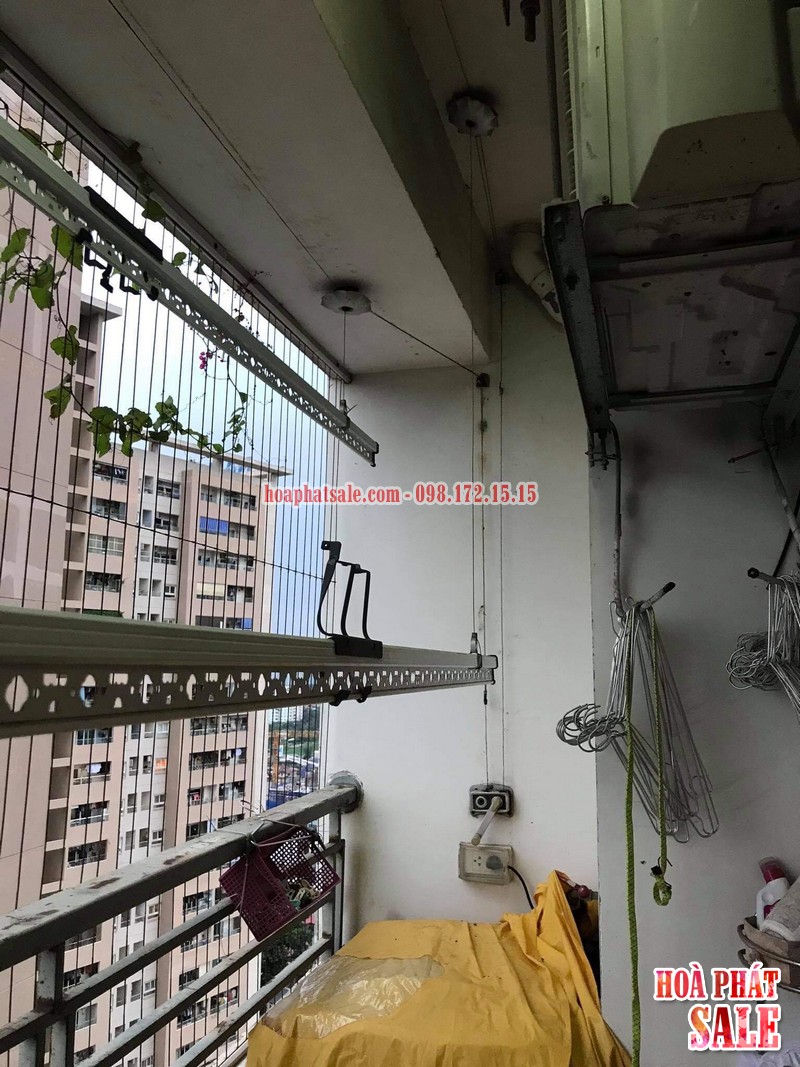 Sửa giàn phơi tại Hoàng Mai, thay dây cáp giá rẻ tại chung cư Nam Đô complex nhà chị Hương - 03