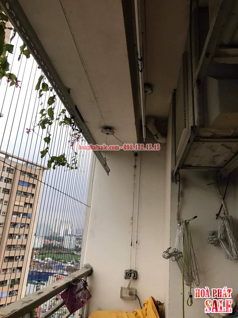 Sửa giàn phơi tại Hoàng Mai, thay dây cáp giá rẻ tại chung cư Nam Đô complex nhà chị Hương - 04