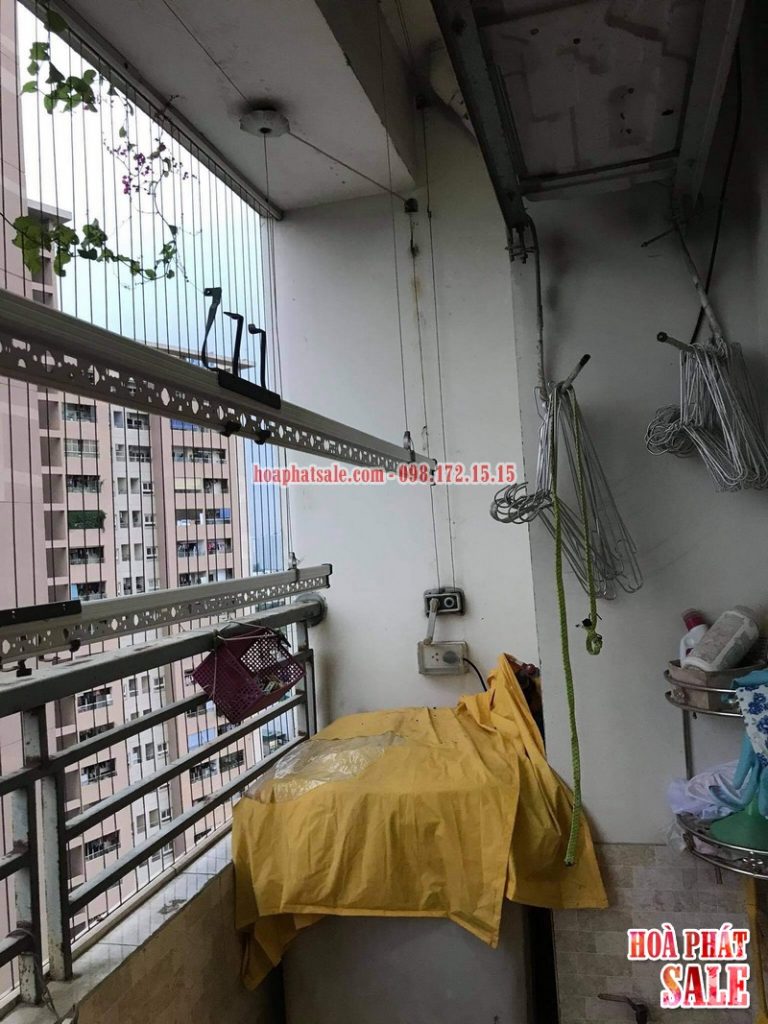 Sửa giàn phơi tại Hoàng Mai, thay dây cáp giá rẻ tại chung cư Nam Đô complex nhà chị Hương - 05