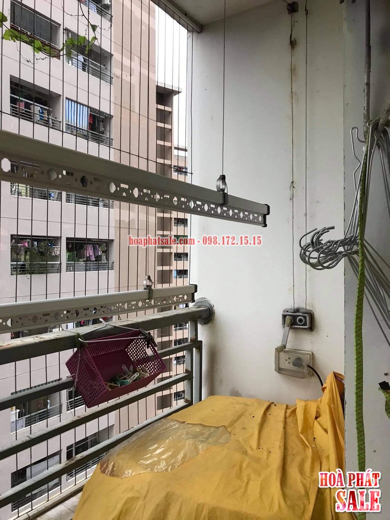 Sửa giàn phơi tại Hoàng Mai, thay dây cáp giá rẻ tại chung cư Nam Đô complex nhà chị Hương - 06