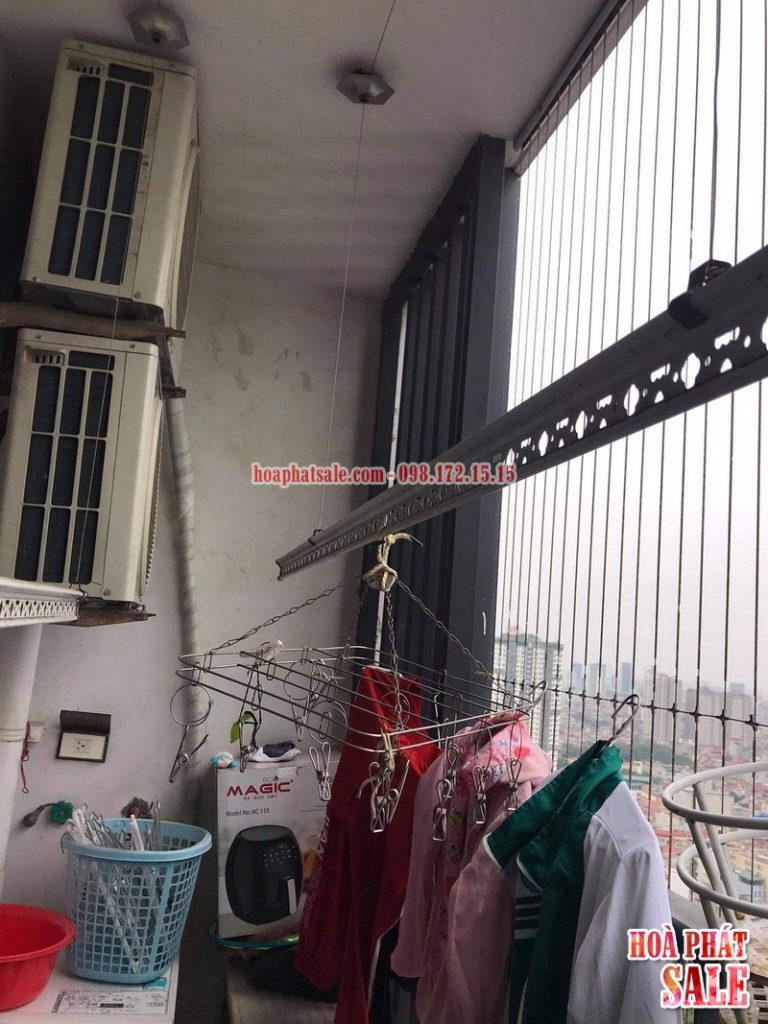 Sửa giàn phơi bị đứt dây cáp tại Thanh Xuân cho nhà anh Dũng, chung cư Five Star - 07